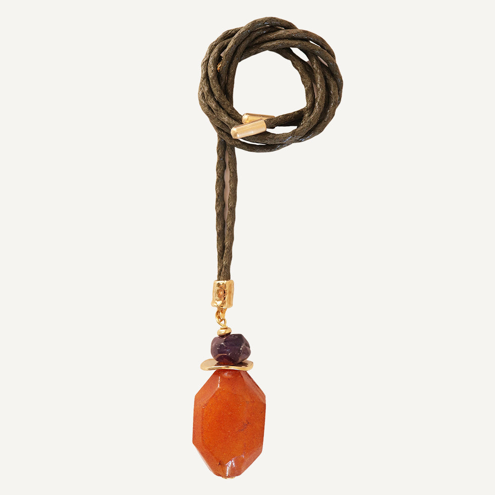 Women's adjustable long necklace MONSUL STONE