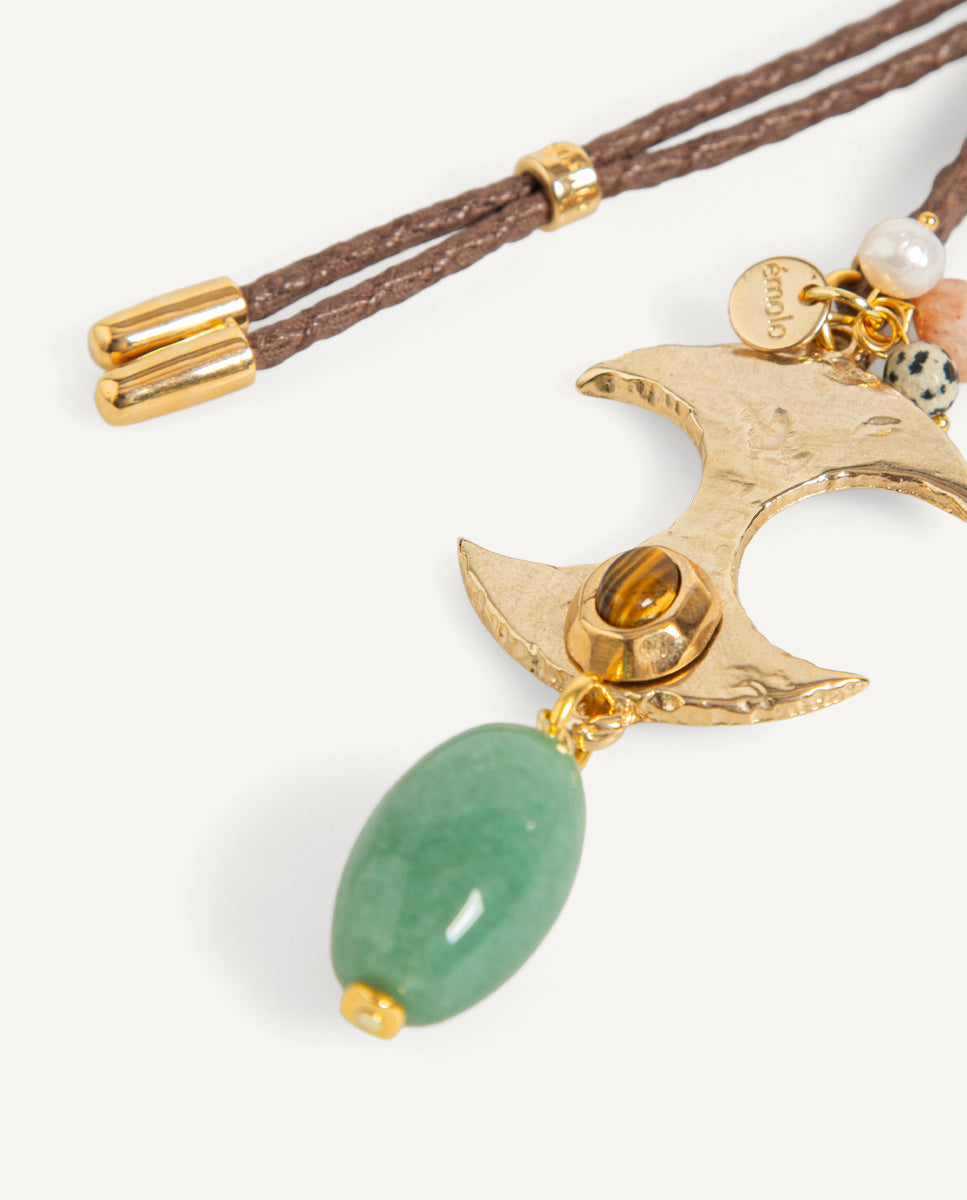 Colar de jade verde ENVY, pormenor — Émolo