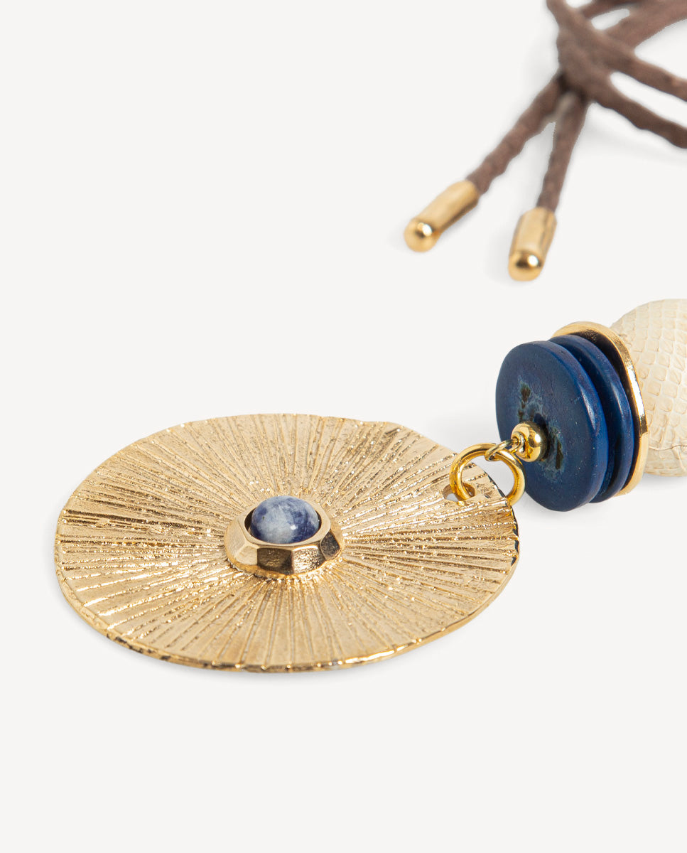 Colar NIMBO Sodalite SONNE, pormenor — Émolo