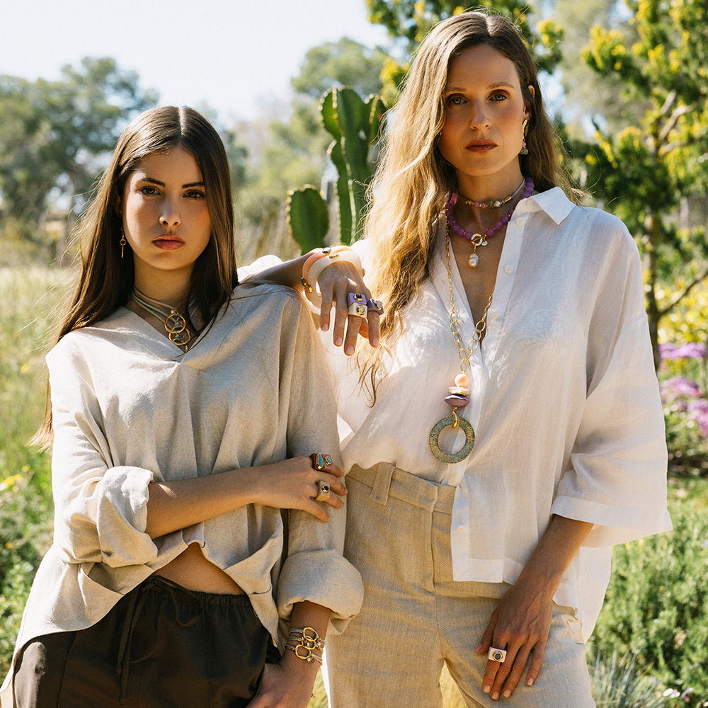 Macao golden chain necklace, long and versatile design — Émolo