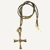 COLLAR AJUSTABLE PIEDRA NATURAL ÉMOLO TESSABIT KAKI