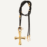 COLLAR AJUSTABLE PIEDRA NATURAL ÉMOLO TESSABIT NEGRO