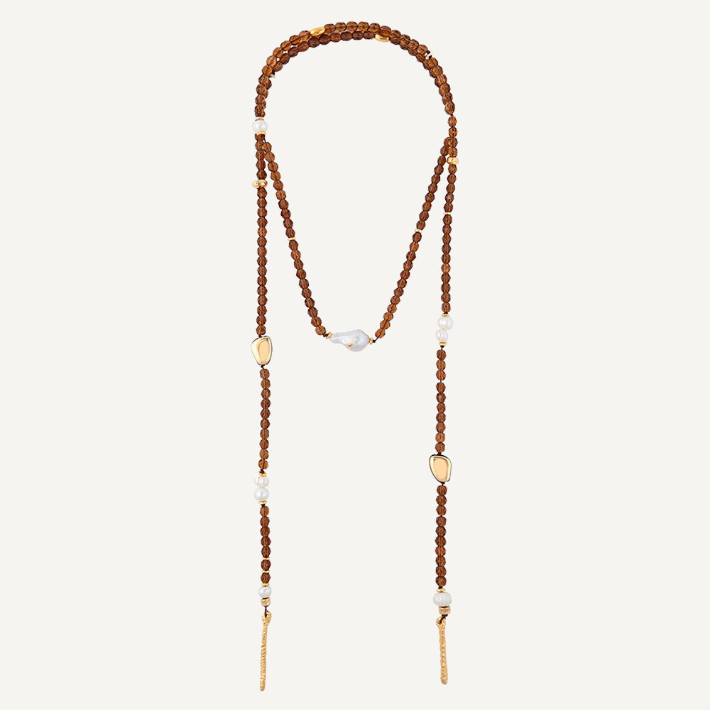 THEA crystal stone necklaces