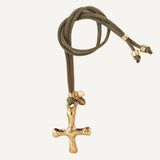 COLLAR CRUZ AJUSTABLE ÉMOLO KAKI