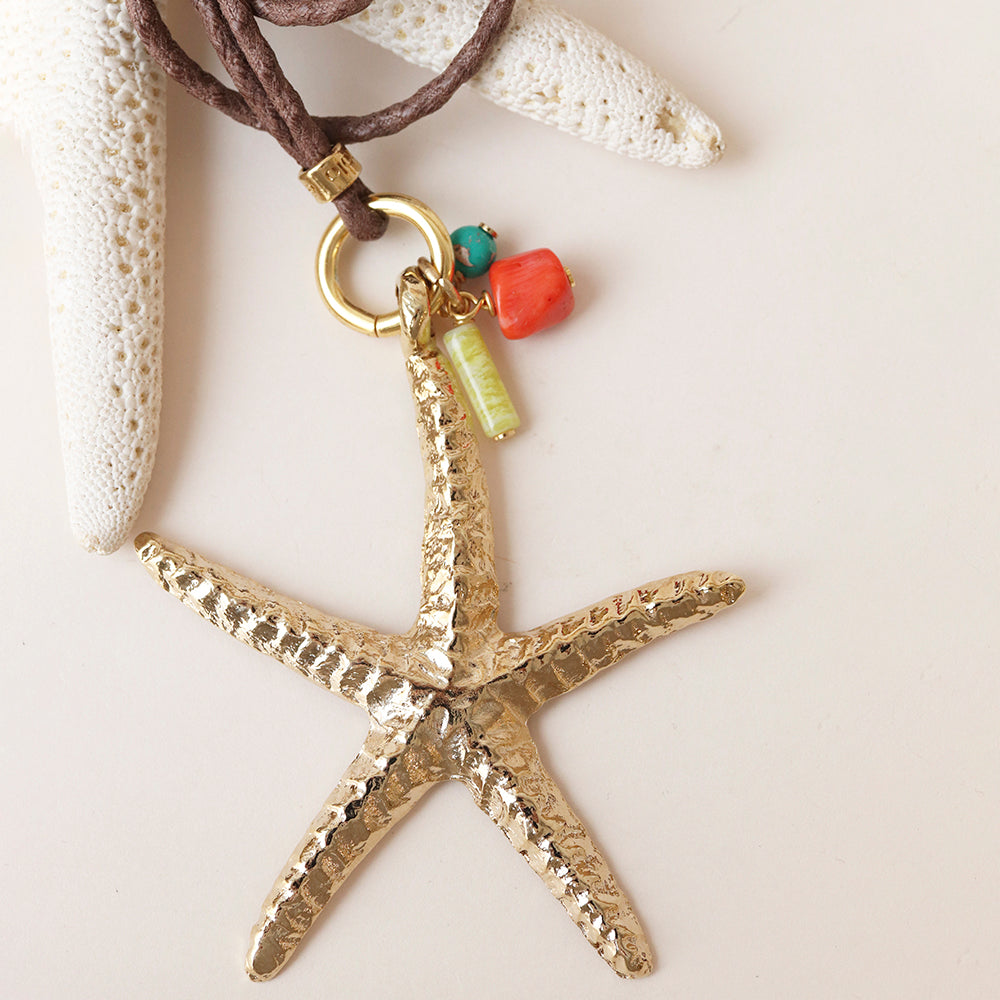 Collar largoajustable con Estrella dorada para mujer