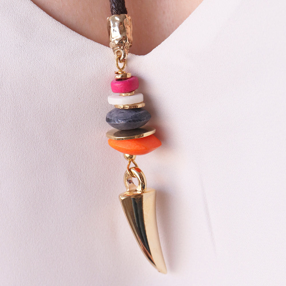 Collar largo multiposición estilo étnico