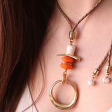 Collar largo ajustable para mujer piezas con estilo étnico