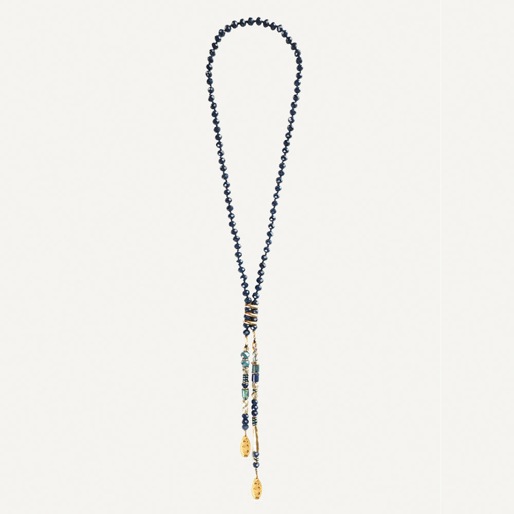 COLLAR PIEDRA NATURAL AZUL MARINO ÉMOLO