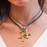 Collar ajustable con seda elástica para mujer