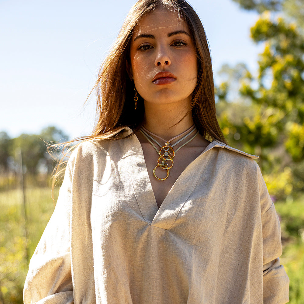 Pendientes dorados OVLO