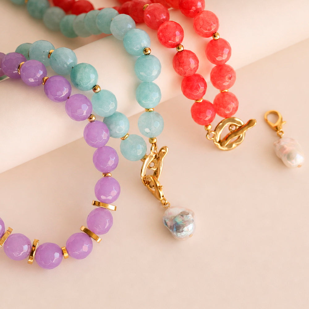 BAVARO Baroque Pearl necklace, a unique piece with baroque pearl and golden pieces, handmade in Murcia