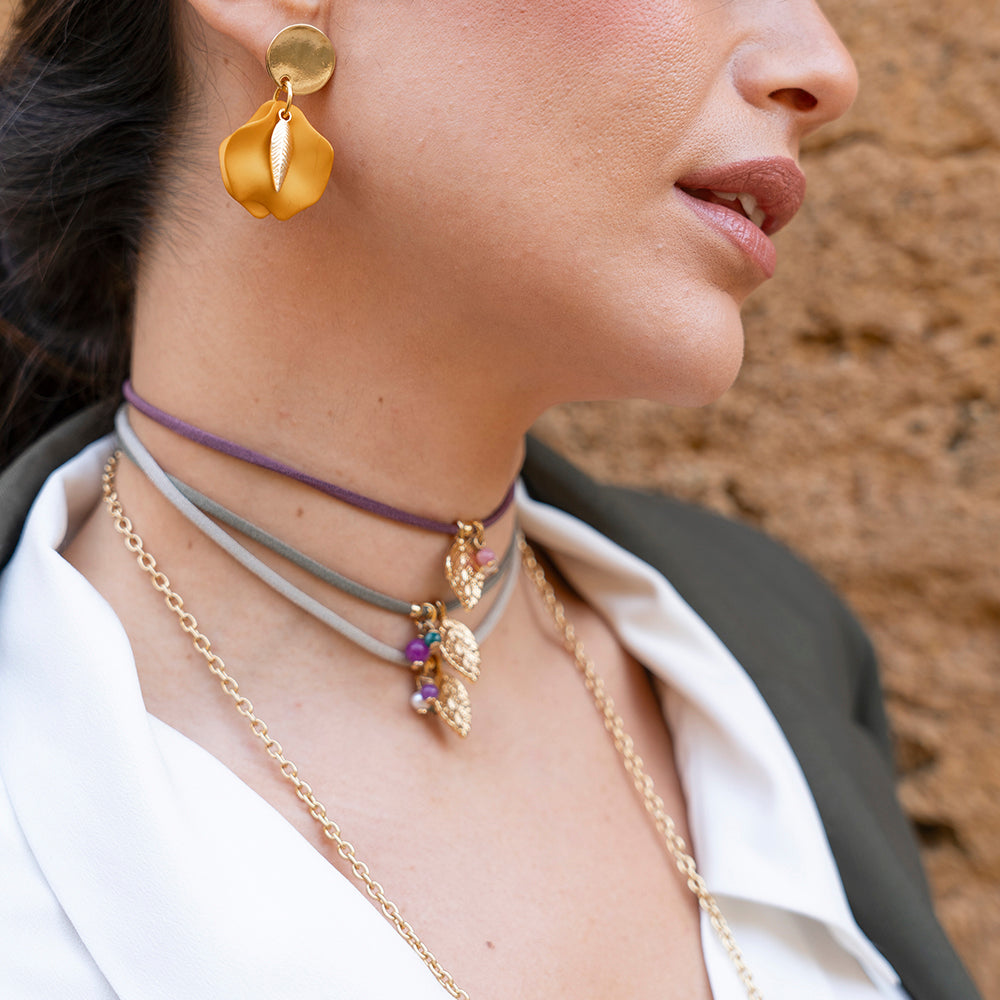 Pendientes BERAKA pétalo mediano