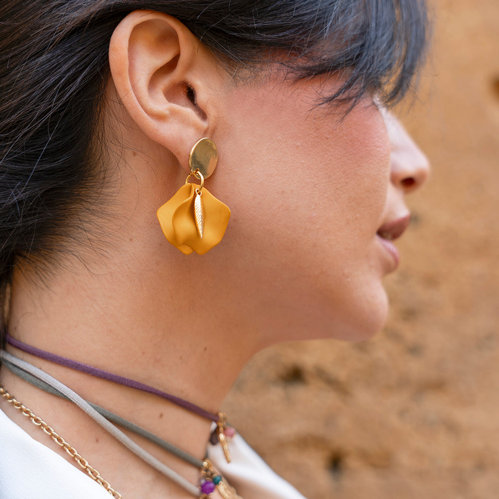 Pendientes BERAKA pétalo mediano