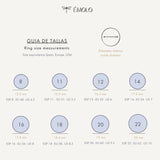 Anillo grande marrón con malaquita