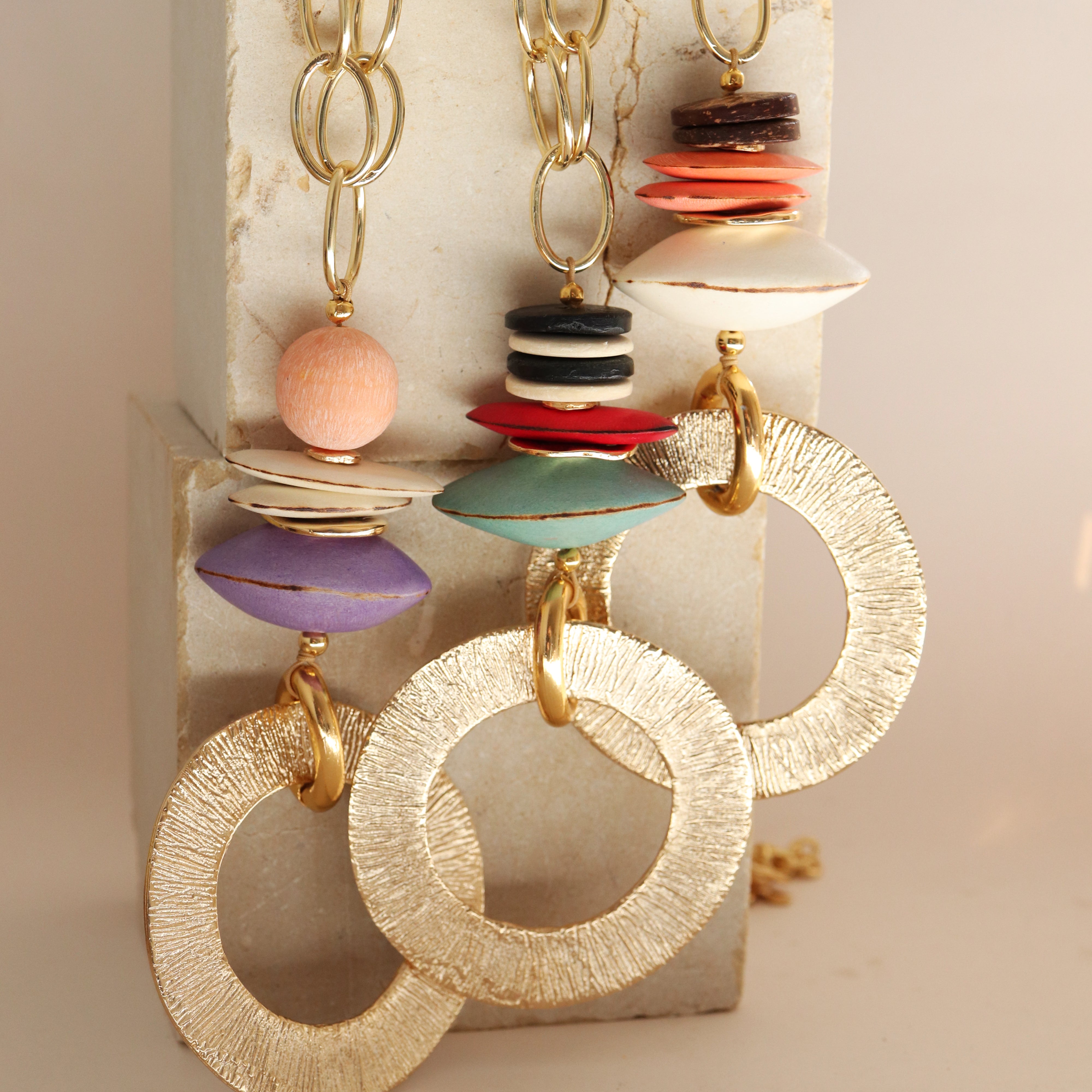 Macao golden chain necklace, long and versatile design — Émolo