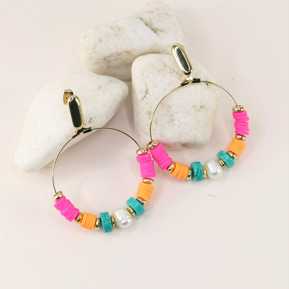 PENDIENTES COLORES ÉMOLO AROS PASTEL