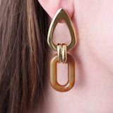 Pendientes color marrón para mujer