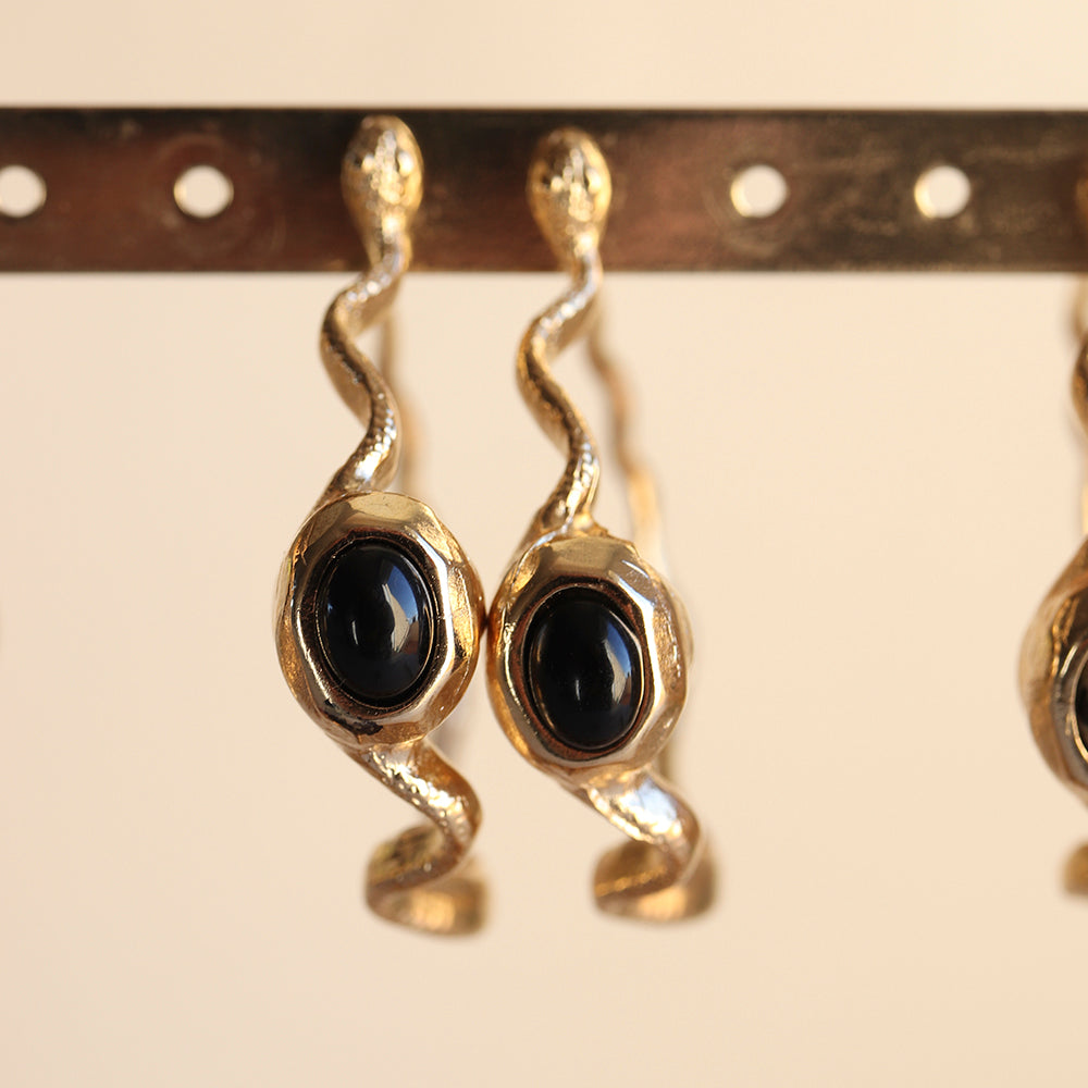 Pendientes dorados mujer SNAKE