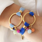 pulsera ajustable mujer color azul cielo