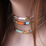 Collar ajustable para mujer con seda elástica miz