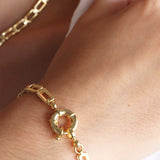 Pulsera cadena eslabones dorada