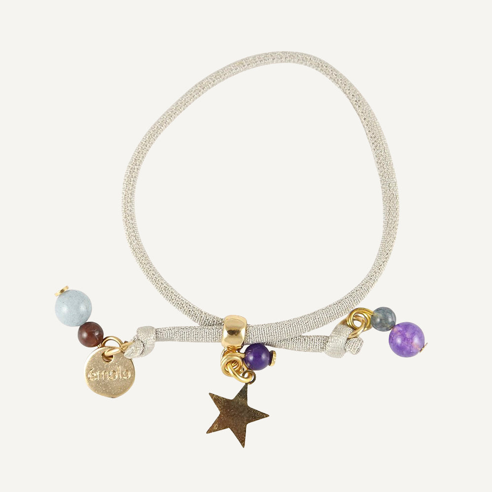 Miz Estrellita bracelet in beige with golden star — Émolo