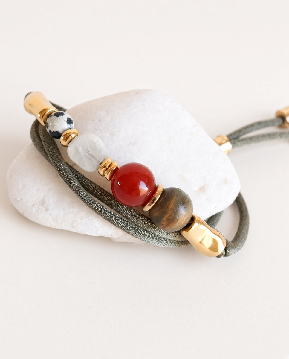 Due ENVY collar y pulsera de piedras naturales Emolo