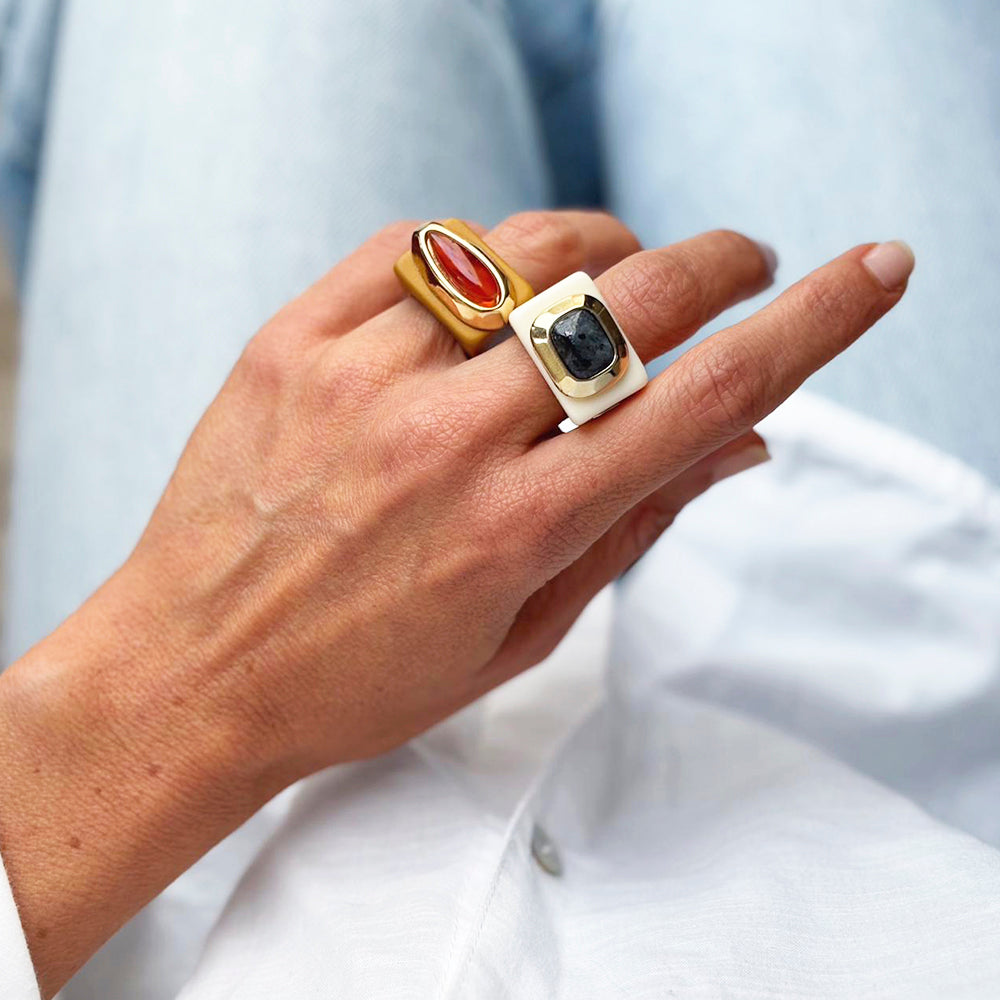 Anillo mujer crema con labradorita-anillo-Émolo