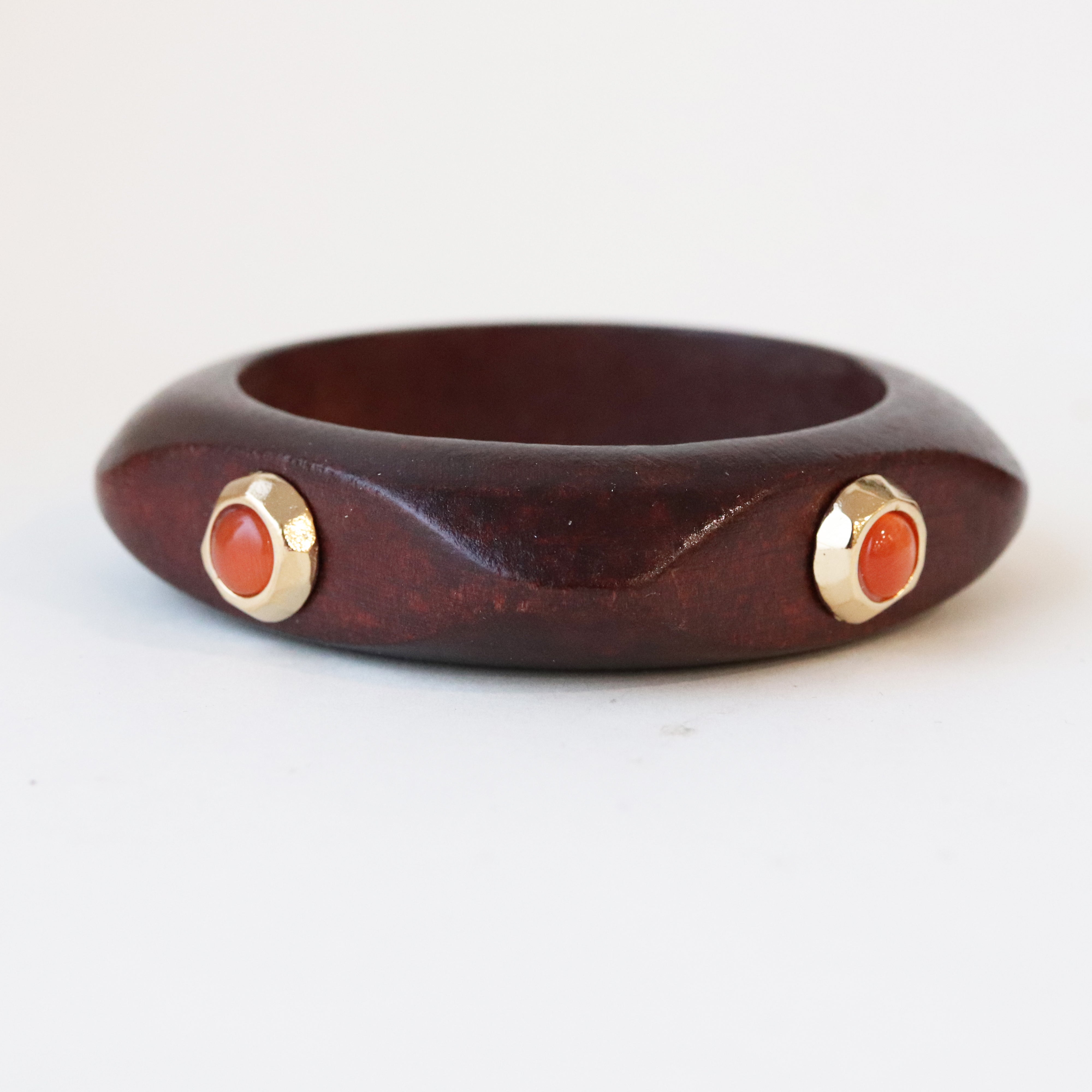 Anillo mujer marrón con piedra naranja-anillo-Émolo