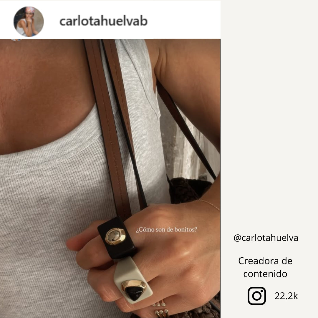 Anillo mujer negro con Jaspe dálmata-anillo-Émolo