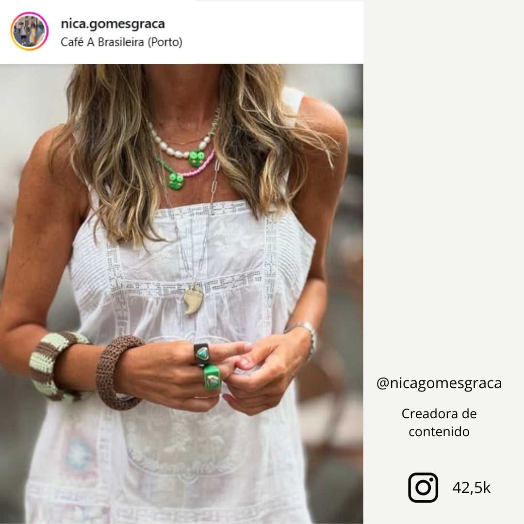 Anillo para mujer grande color verde con piedra amazonita verde-anillo-Émolo