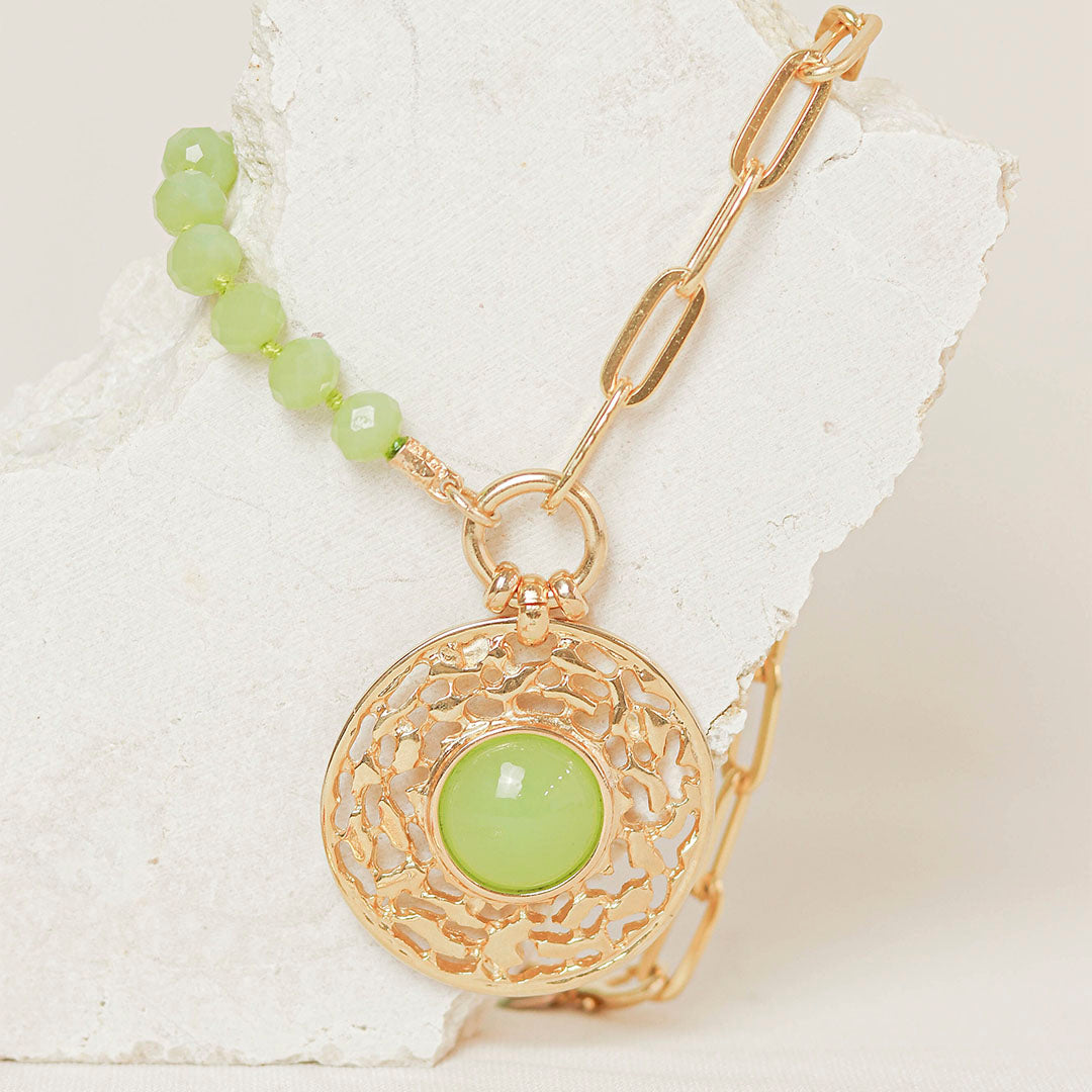 EMOLO GREEN CRYSTAL NECKLACE