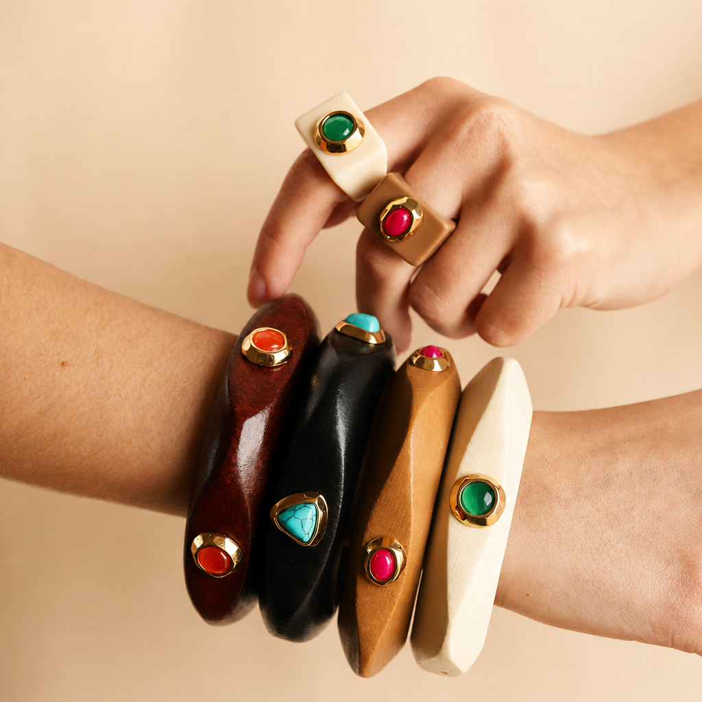 Pulsera CAOBA Saira SUMMER, vista 3 — Émolo