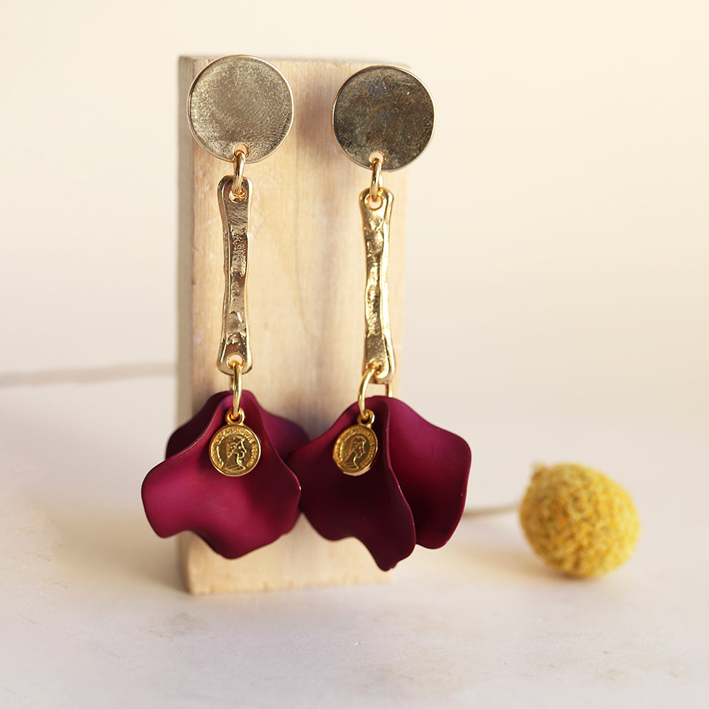 Pendientes BERAKA Palito con moneda-pendientes-Émolo