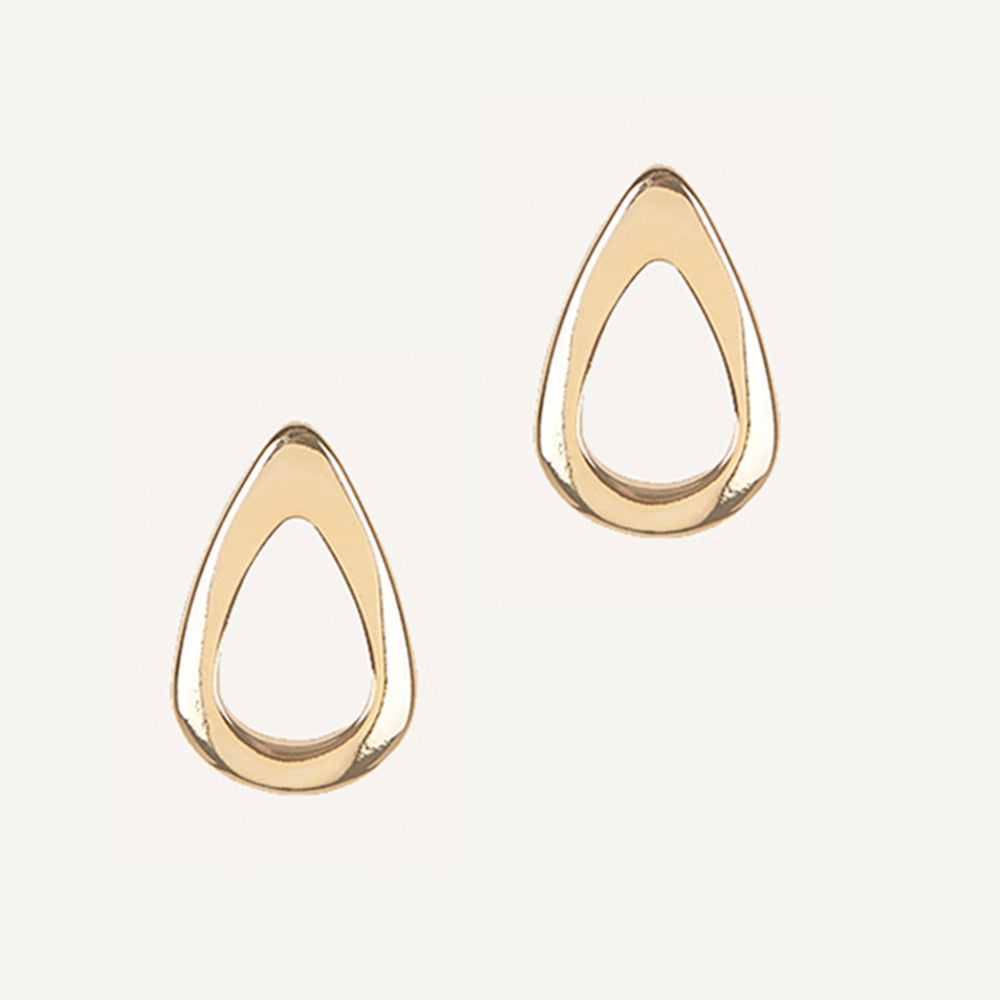 Women's geometric earring with snap closure