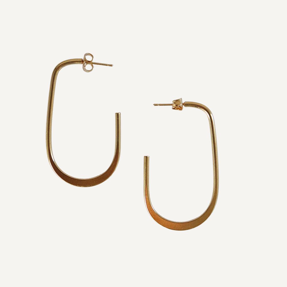 Pendientes dorados mujer ARO DROP FINOS-pendientes-Émolo