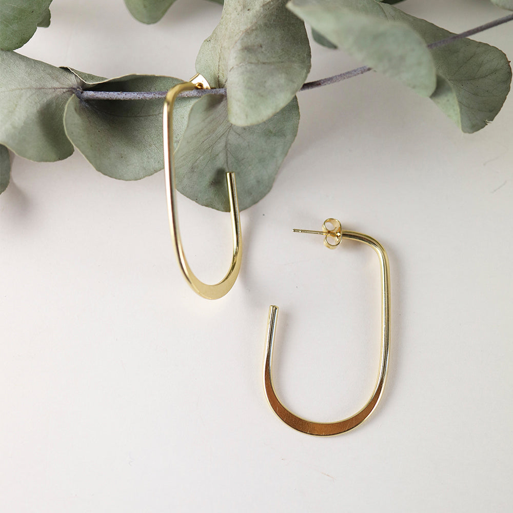 Pendientes dorados mujer ARO DROP FINOS-pendientes-Émolo