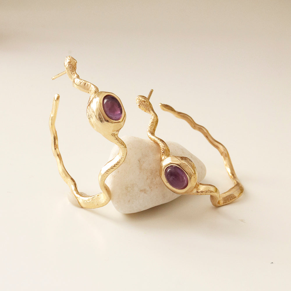 Pendientes dorados mujer SNAKE-pendientes-Émolo