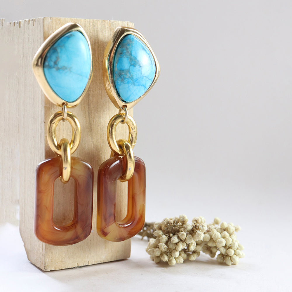 Pendientes dorados para mujer BASIL STUDIO-pendientes-Émolo