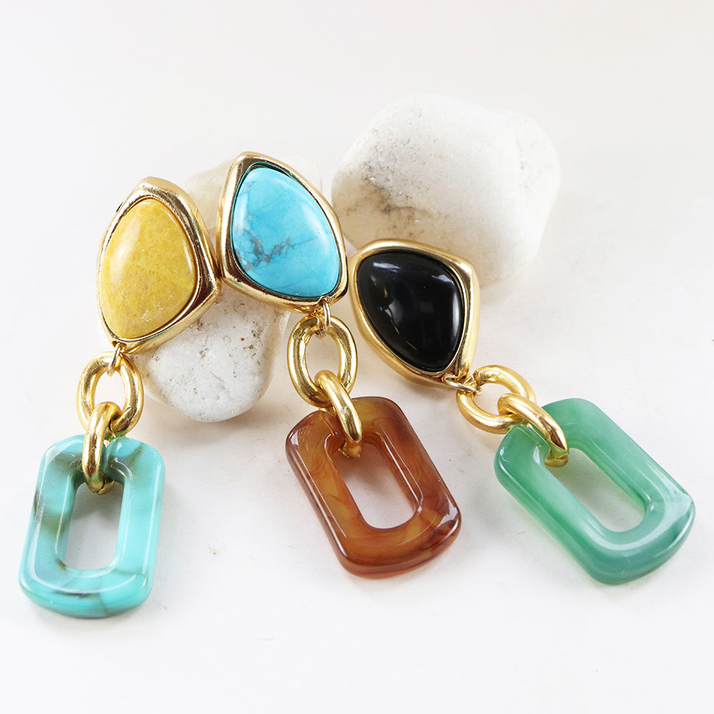 Pendientes dorados para mujer BASIL STUDIO-pendientes-Émolo