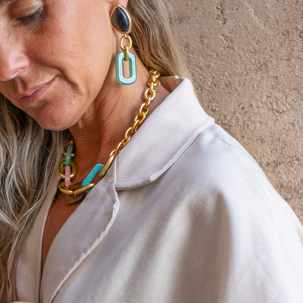 Pendientes dorados para mujer BASIL STUDIO-pendientes-Émolo