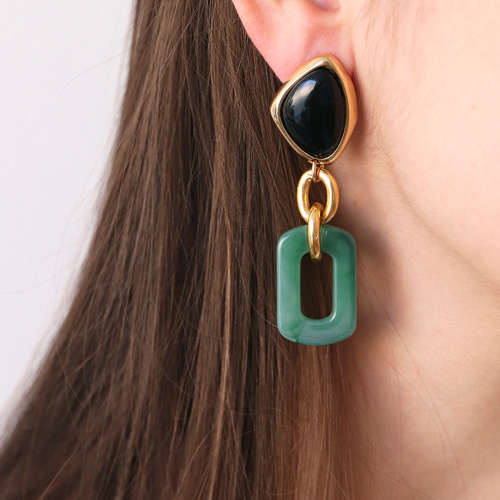 Pendientes dorados para mujer BASIL STUDIO-pendientes-Émolo
