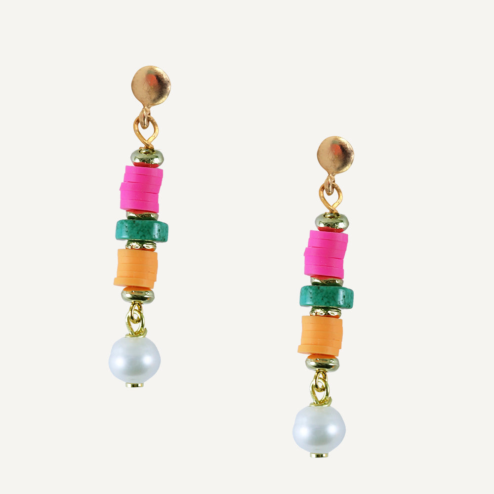 Long fluorescent earrings by Émolo