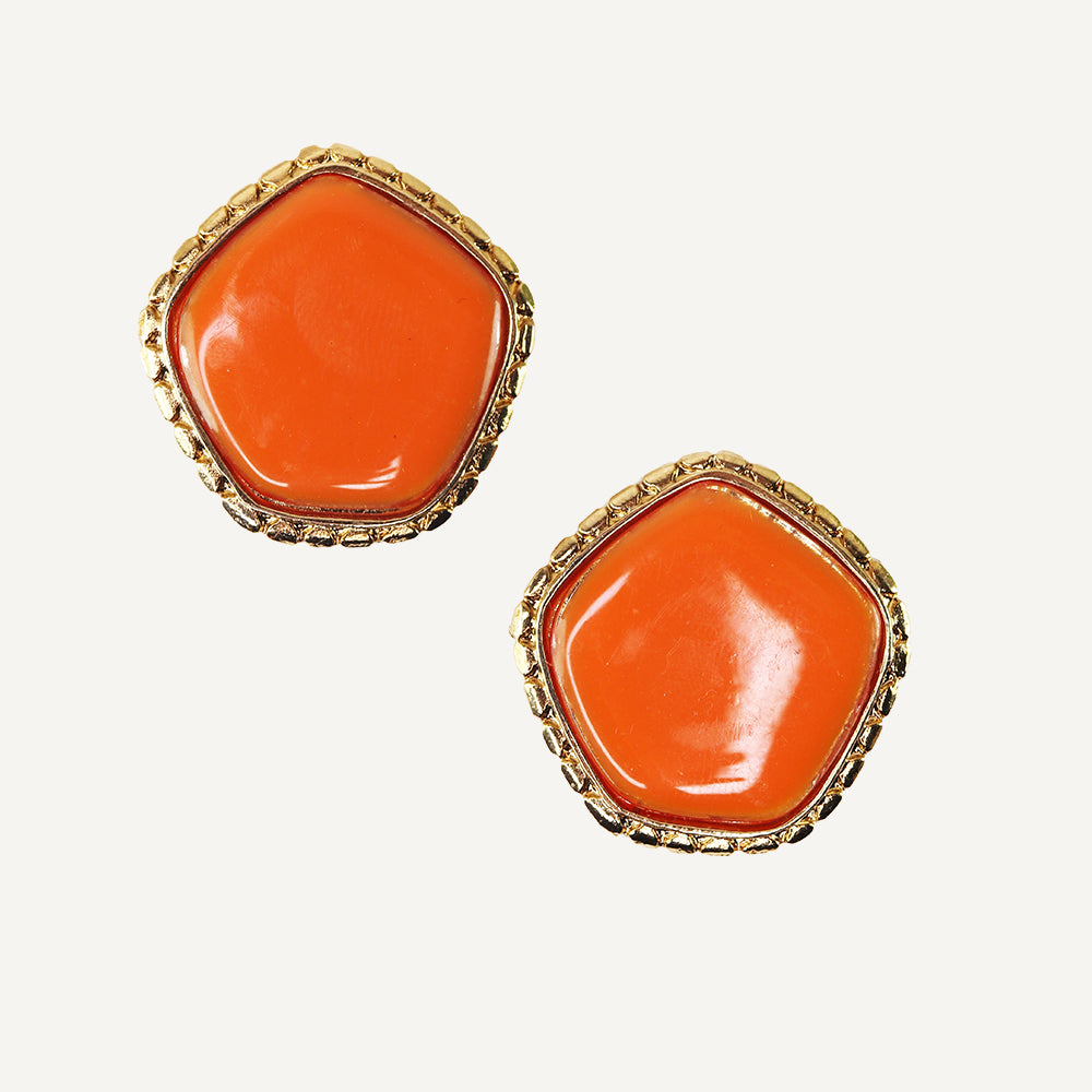 EMOLO PENTAS ORANGE COLORED EARRINGS