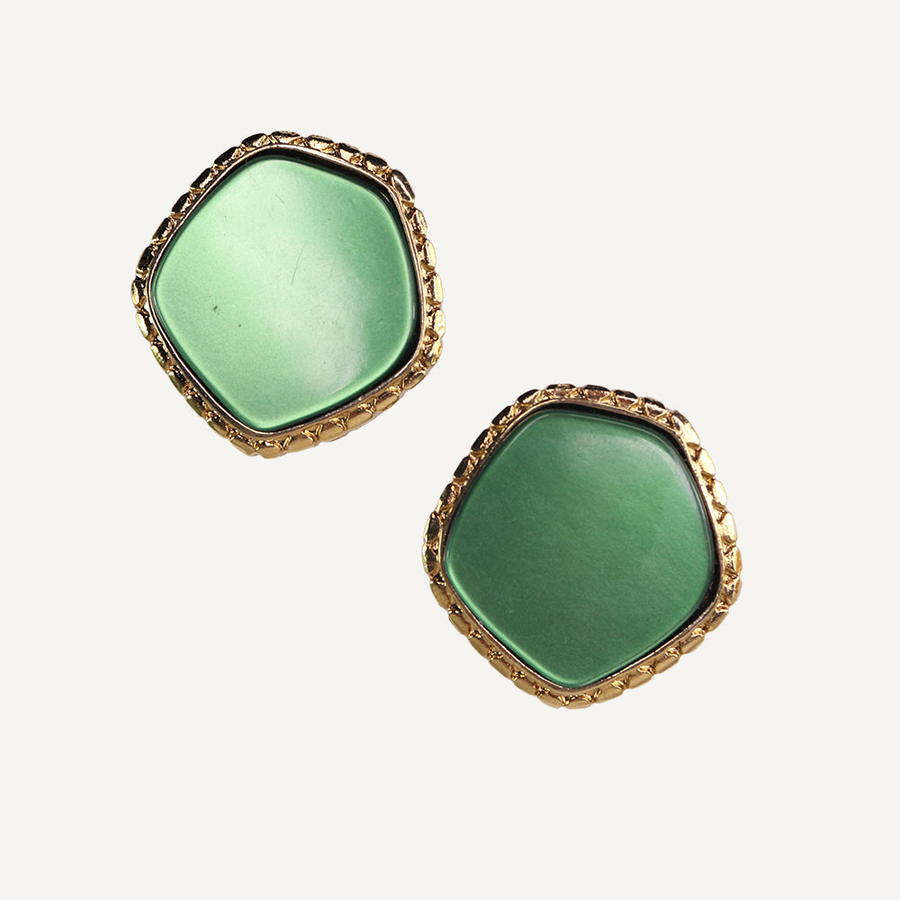 EMOLO PENTAS GREEN COLORED EARRINGS