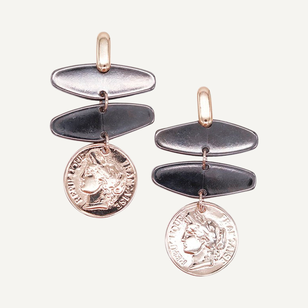 Pendientes TESSABIT Moneda-pendientes lisos-Émolo