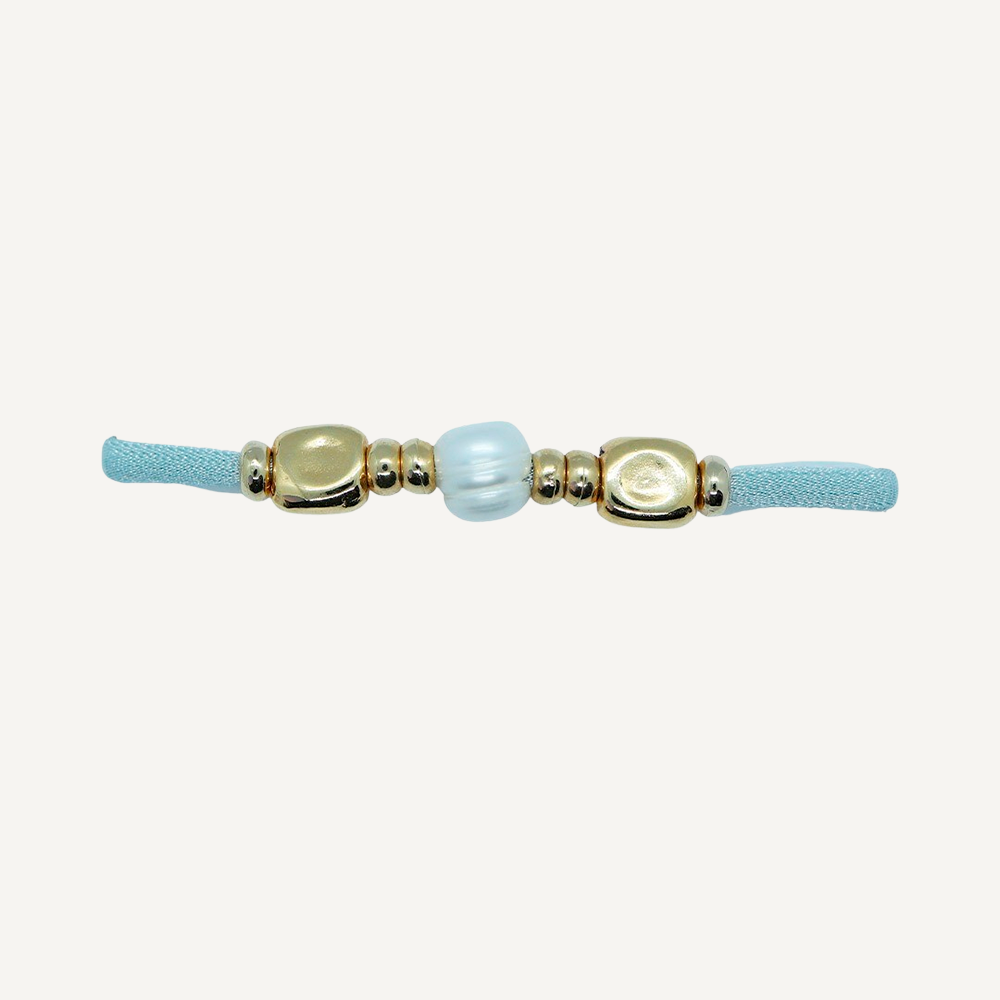 Pulsera elástica para mujer azul bebé
