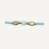 Pulsera elástica para mujer azul bebé