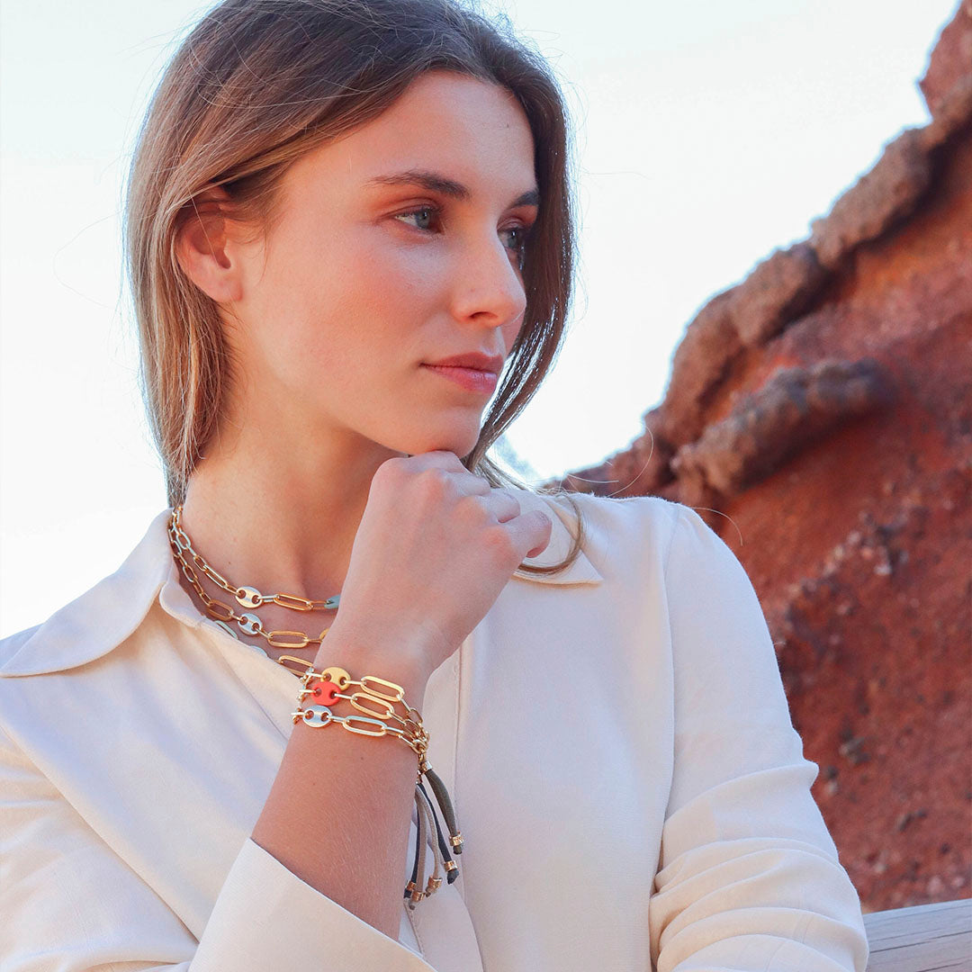 Collares cortos mujer Calabrote-collar cadena corto-Émolo