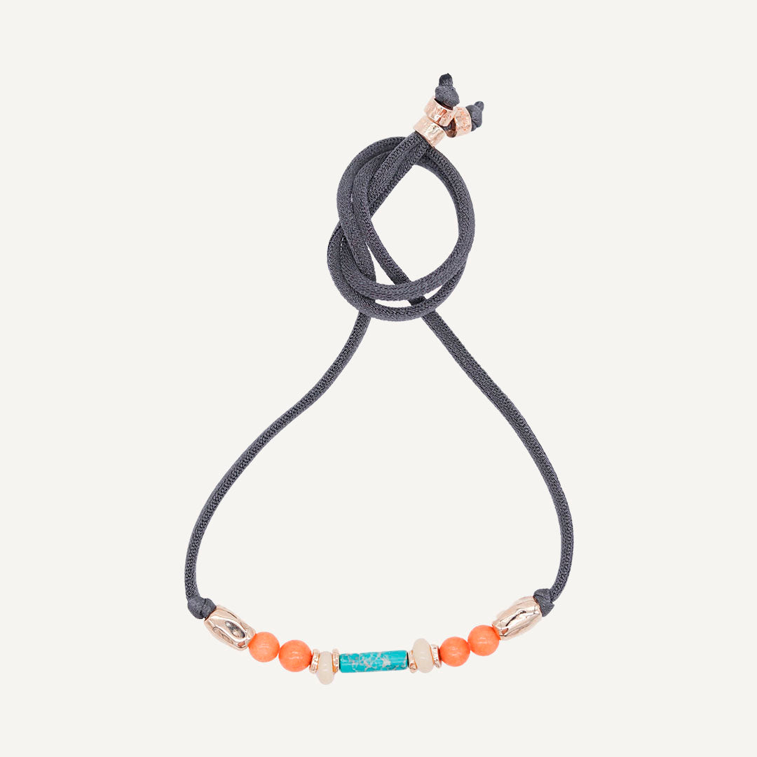 ADJUSTABLE DUE BRASEN EMOLO ORANGE BRACELETS